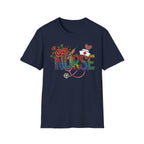 Fun Rainbow Cheetah Nurse T-Shirt