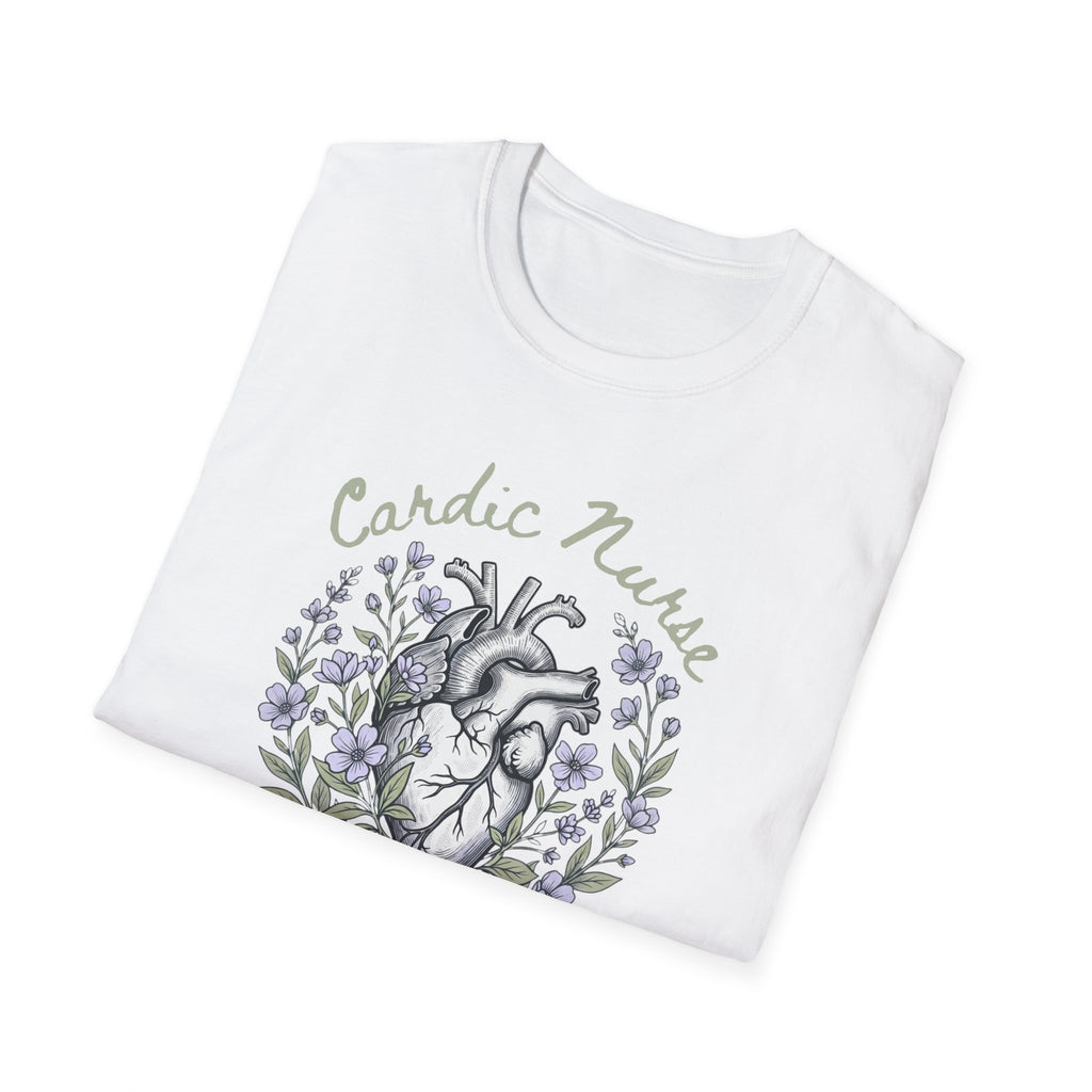 Cardiac Nurse Floral Heart T-Shirt