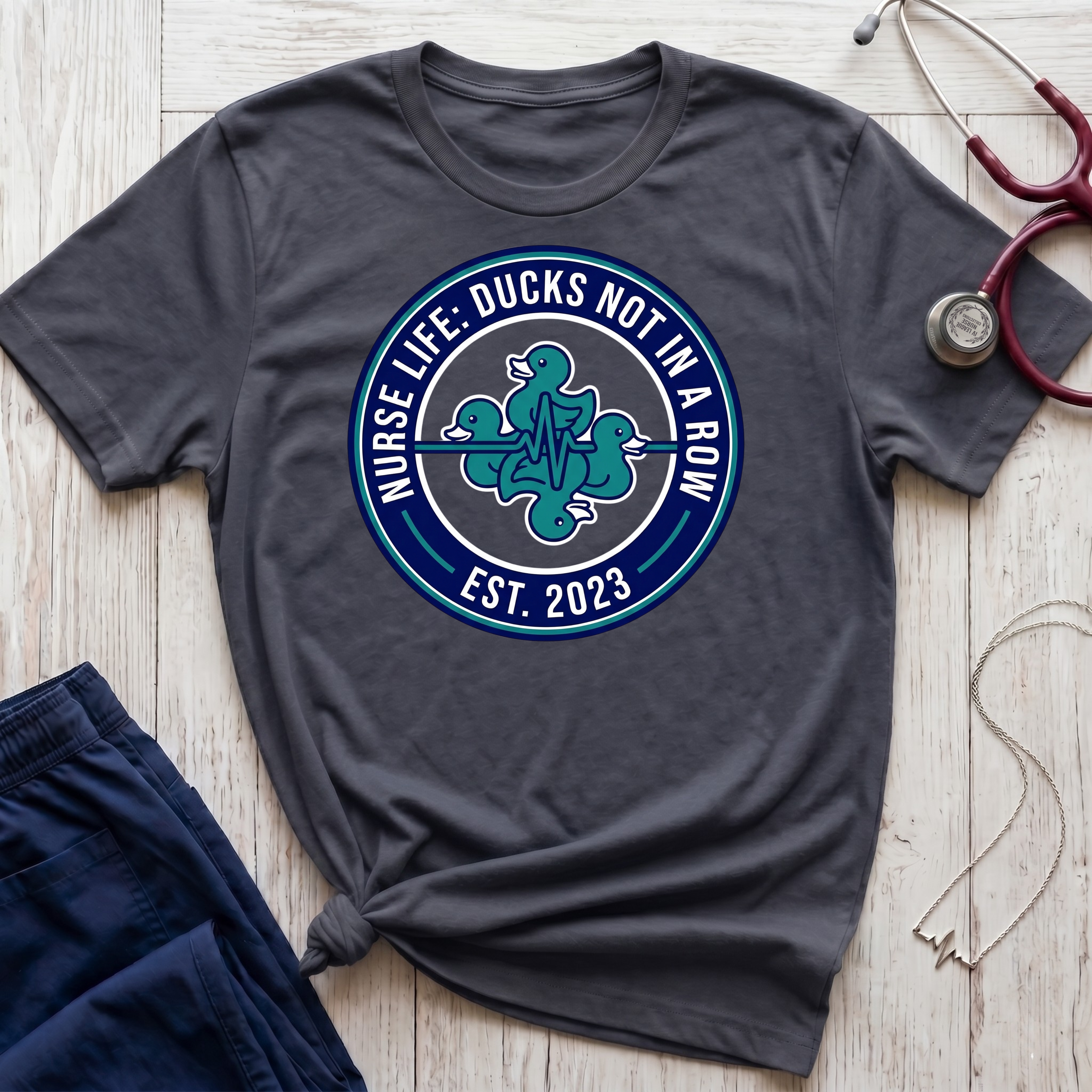 Ducks Not in a Row Emblem T-Shirt