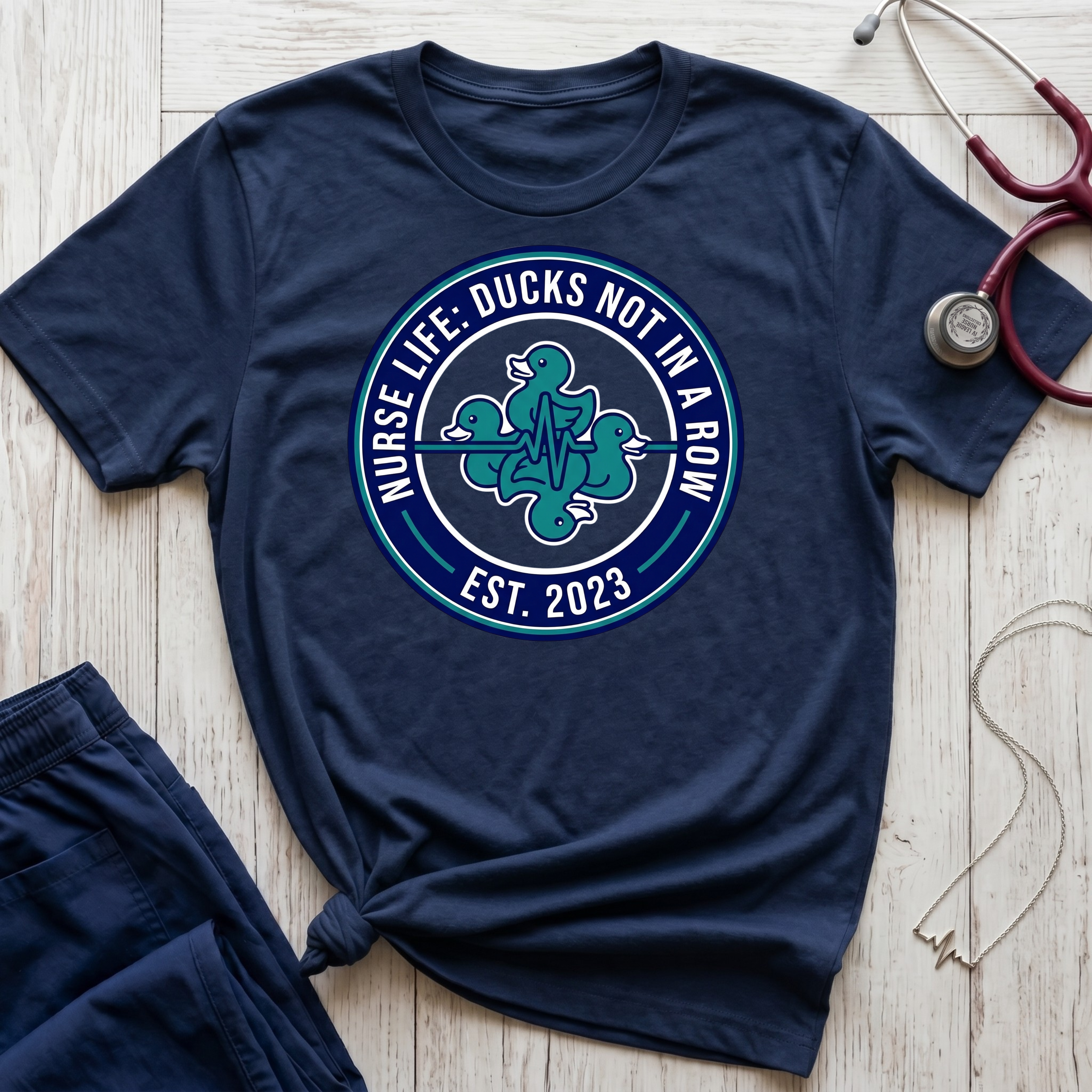 Ducks Not in a Row Emblem T-Shirt