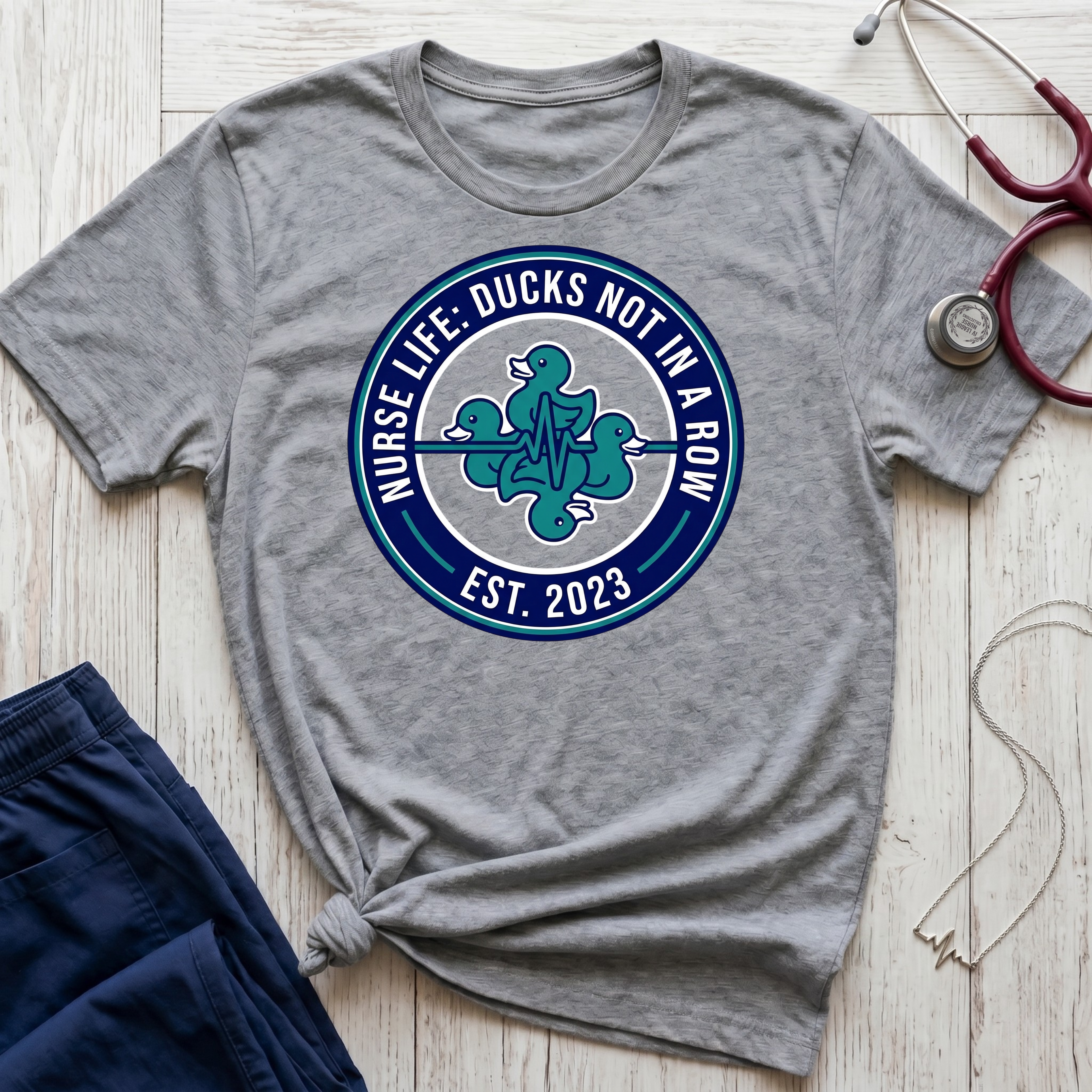Ducks Not in a Row Emblem T-Shirt