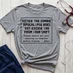 Zombie Apocalypse Notice T-Shirt