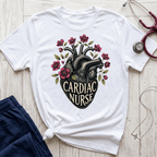 Cardiac Nurse floral Heart T-Shirt