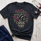 Cardiac Nurse floral Heart T-Shirt
