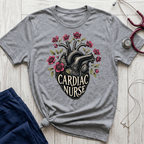 Cardiac Nurse floral Heart T-Shirt
