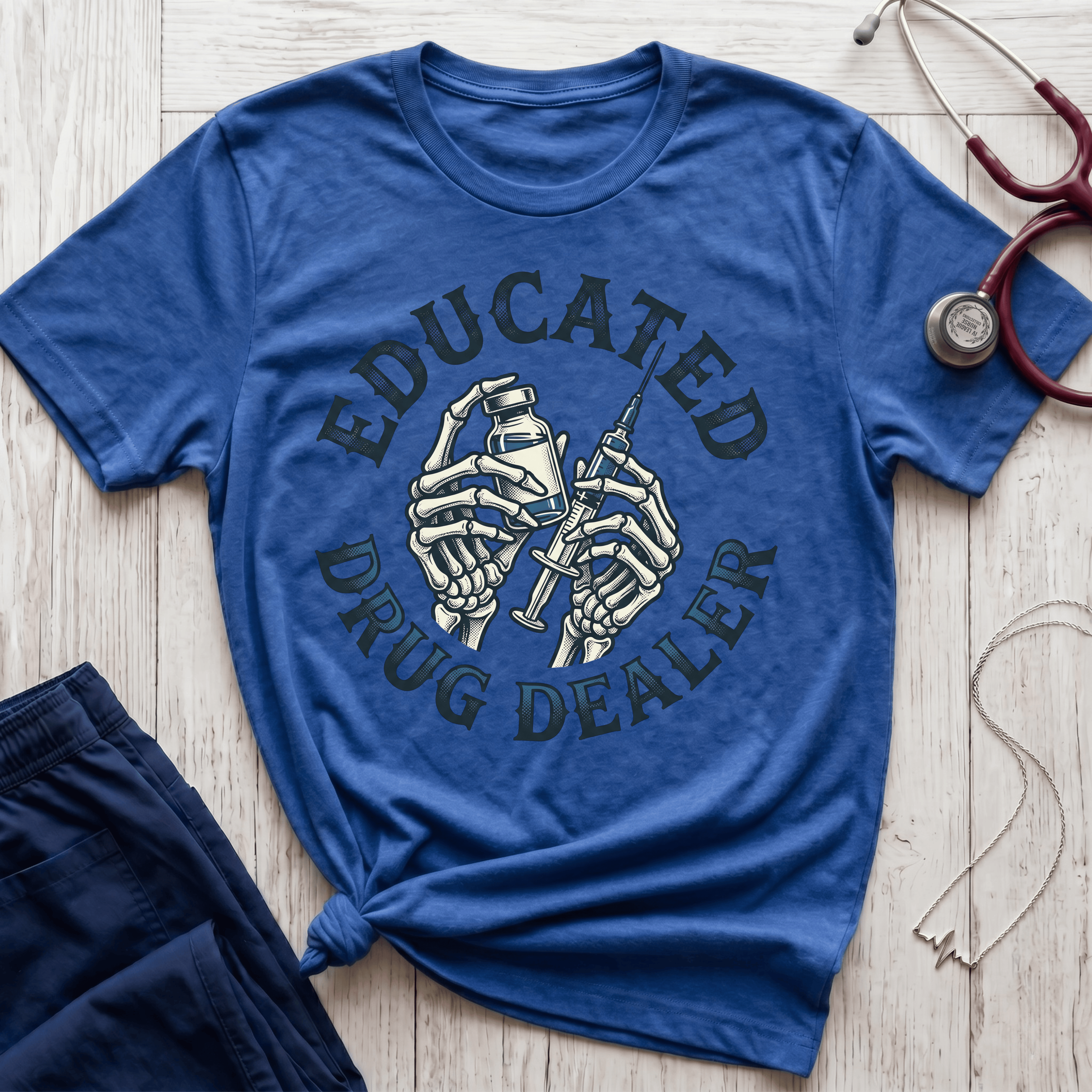 Educated Drug Dealer Skeletal Hands T-Shirt