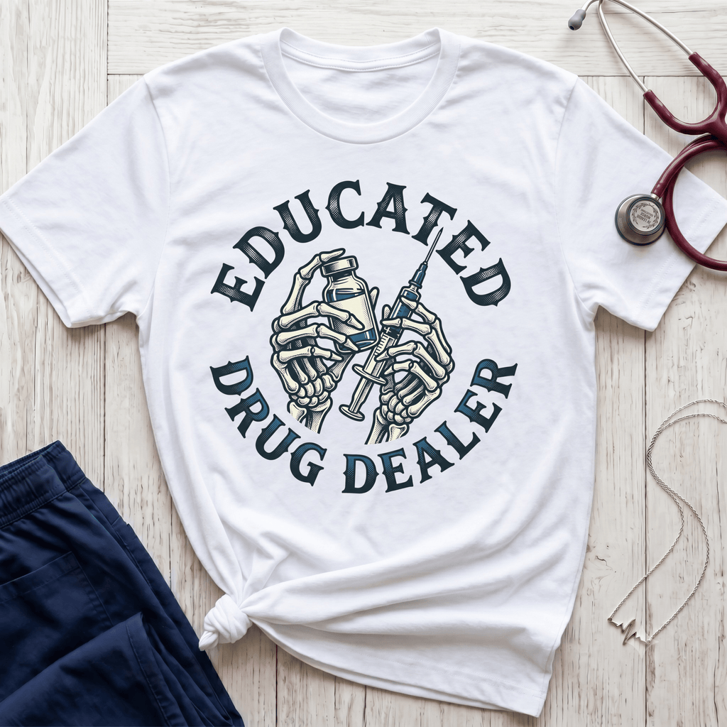 Educated Drug Dealer Skeletal Hands T-Shirt