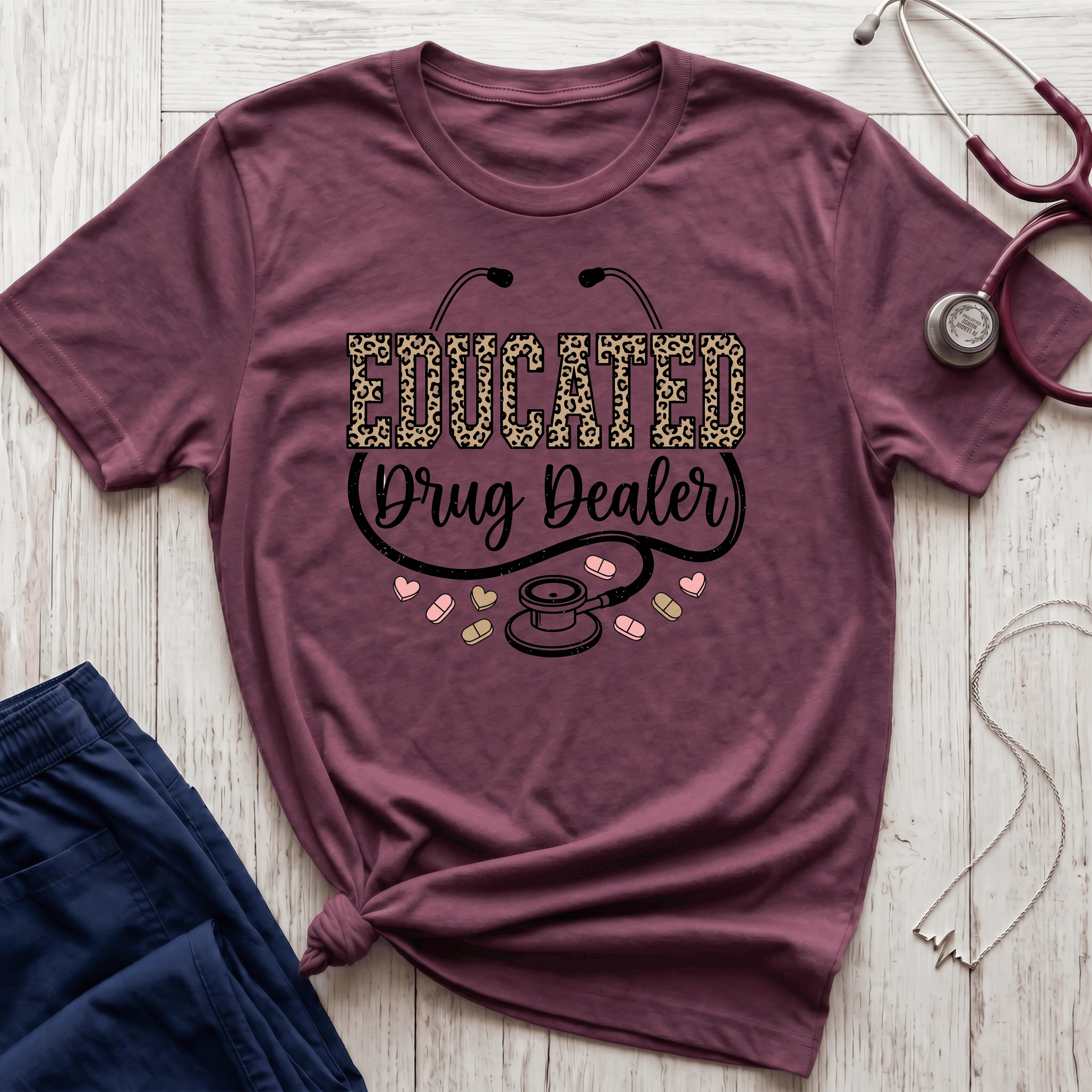 Educated Drug Dealer Animal Print T-Shirt