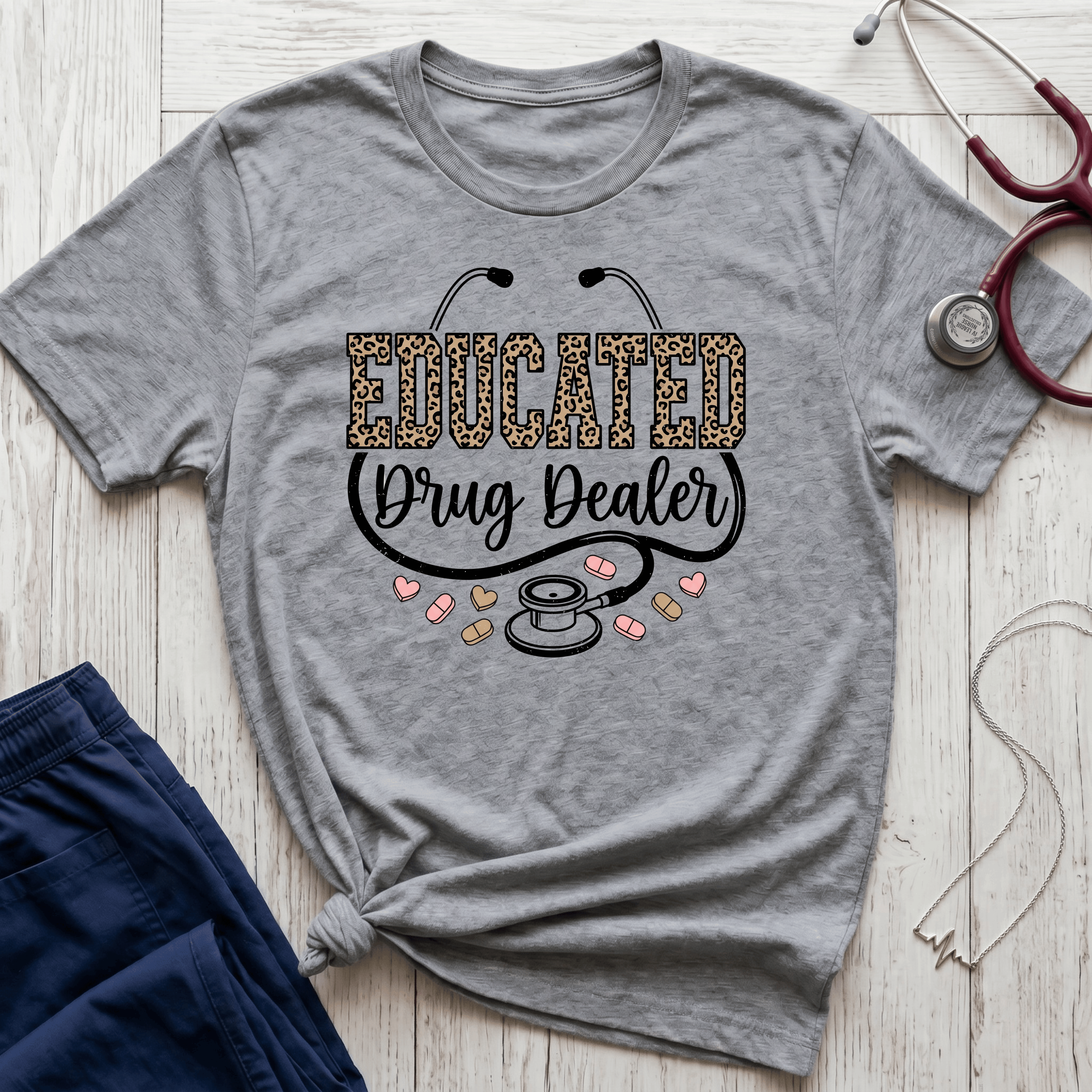 Educated Drug Dealer Animal Print T-Shirt