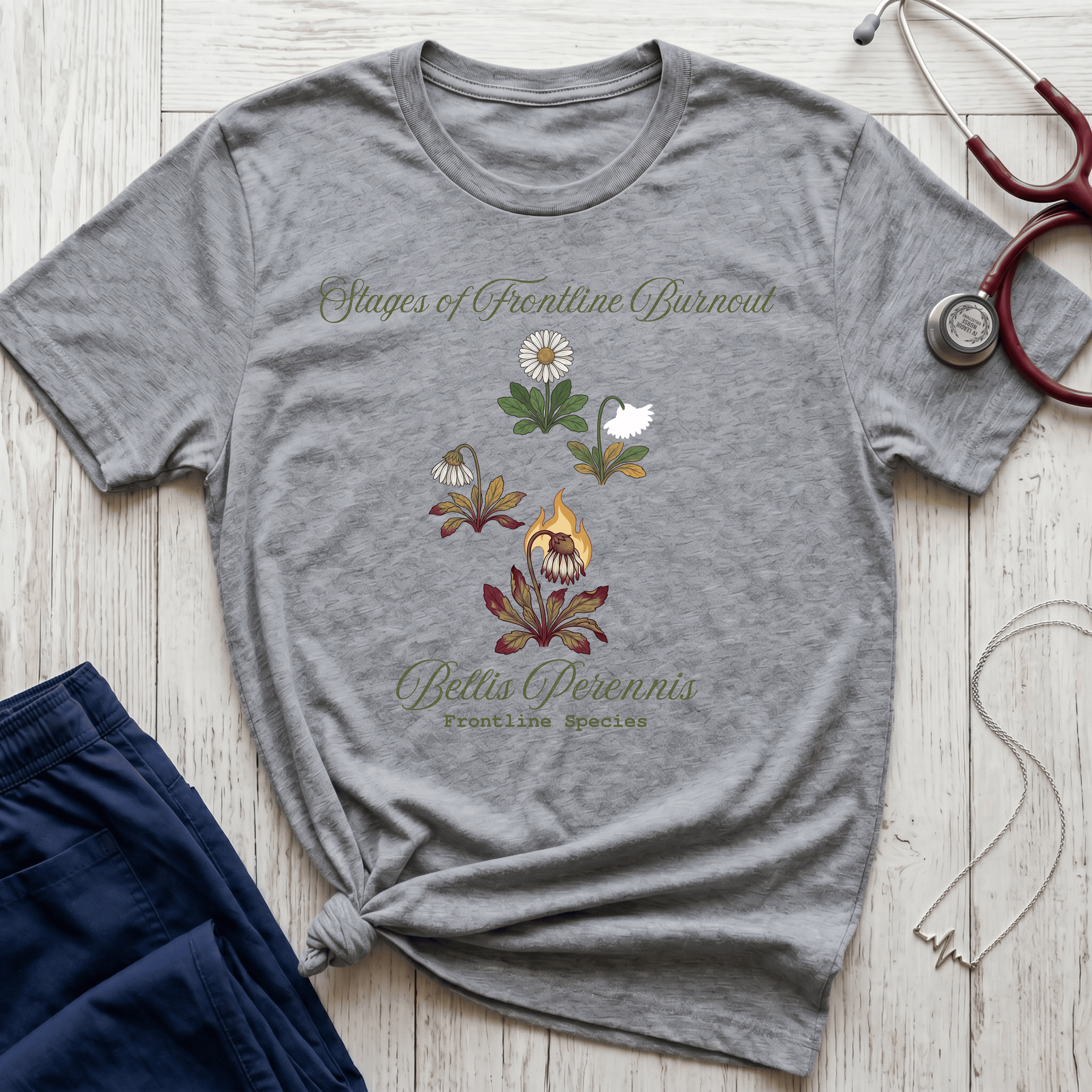 Stages of Daisy Burnout T-Shirt