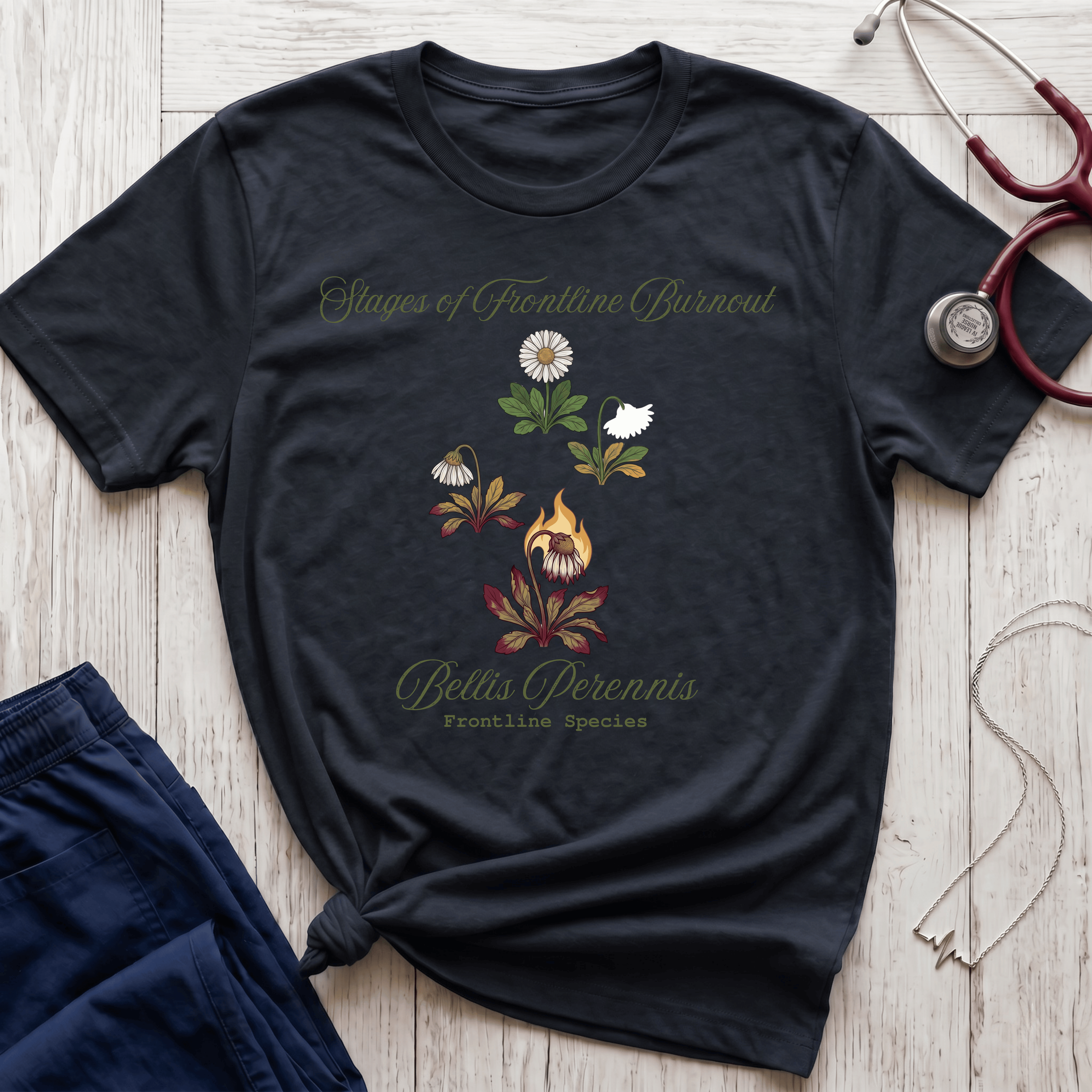 Stages of Daisy Burnout T-Shirt