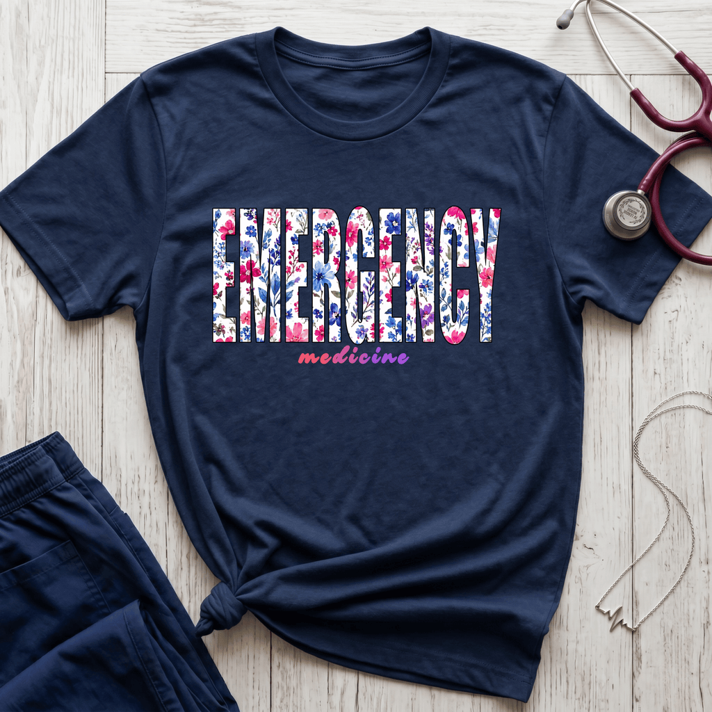 Emergency Medicine Floral T-Shirt