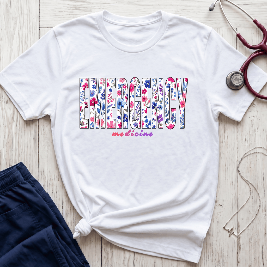 Emergency Medicine Floral T-Shirt