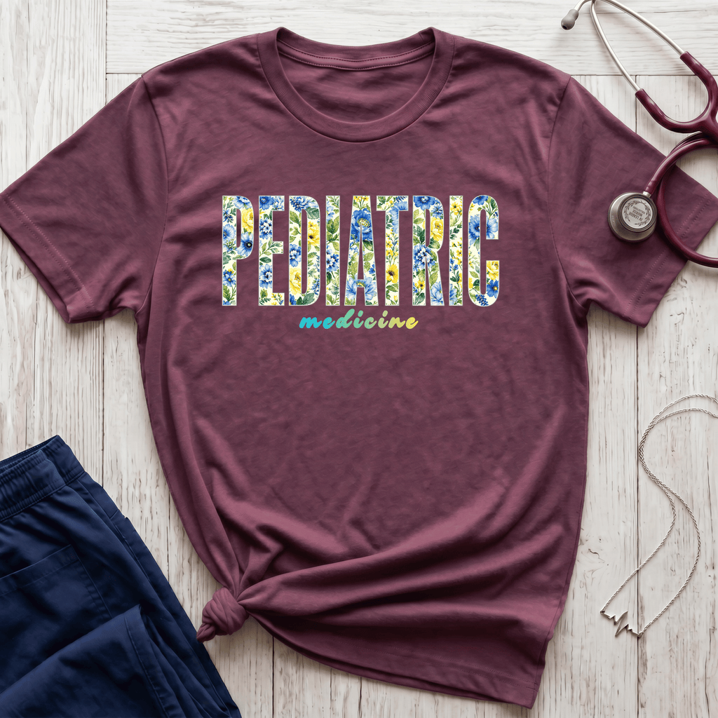 Pediatric Medicine Floral T-Shirt