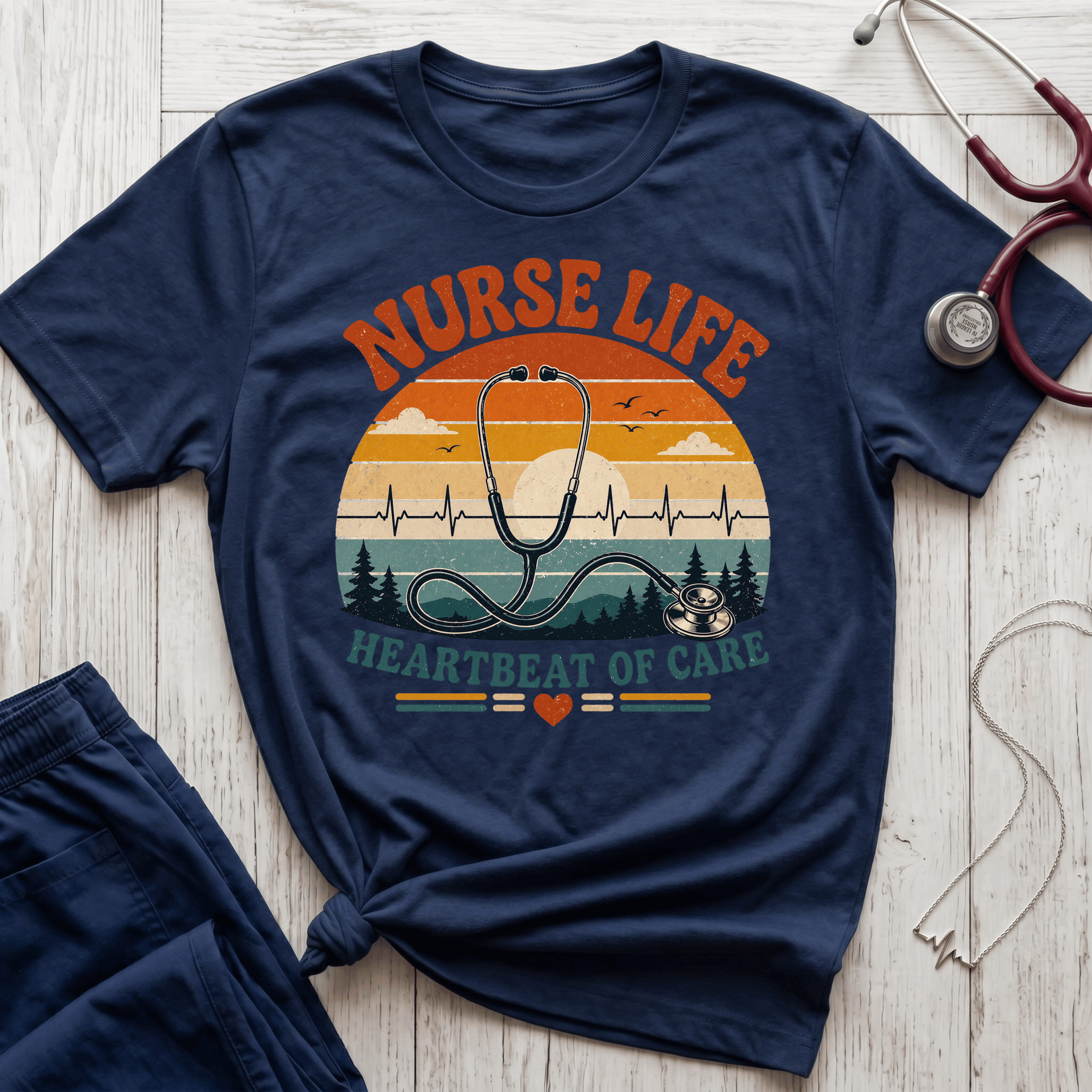 Nurse Life Vintage Sunset T-Shirt