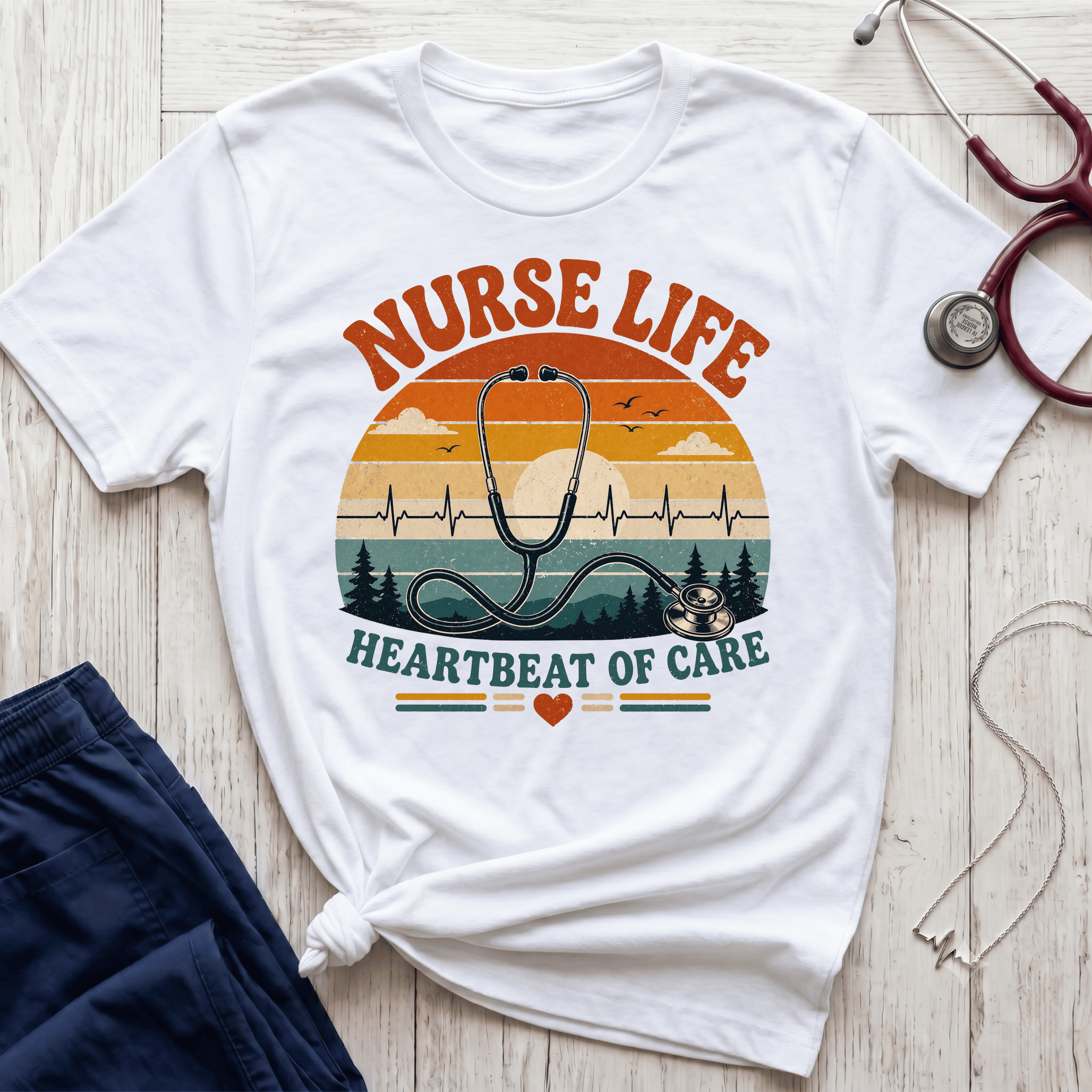 Nurse Life Vintage Sunset T-Shirt