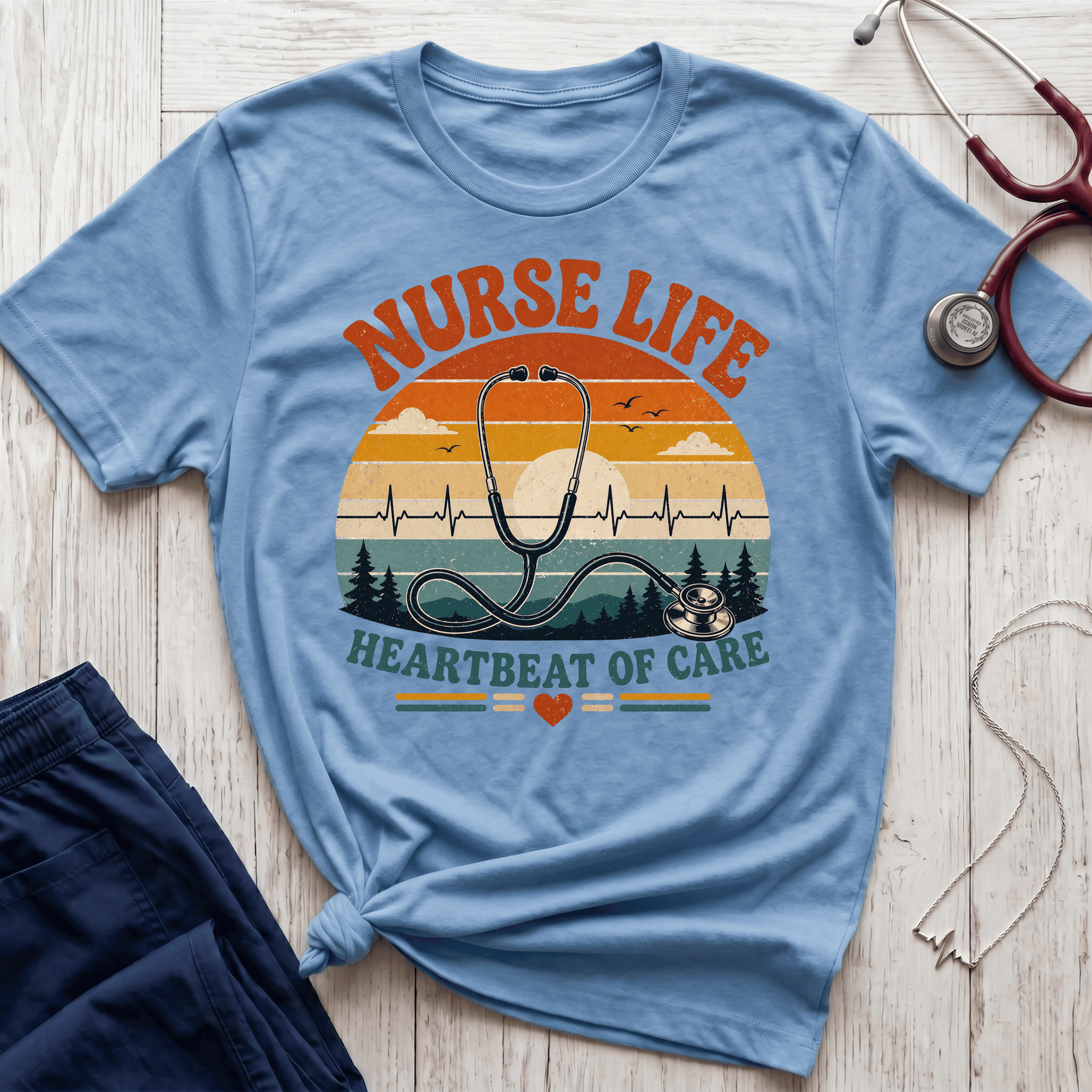 Nurse Life Vintage Sunset T-Shirt