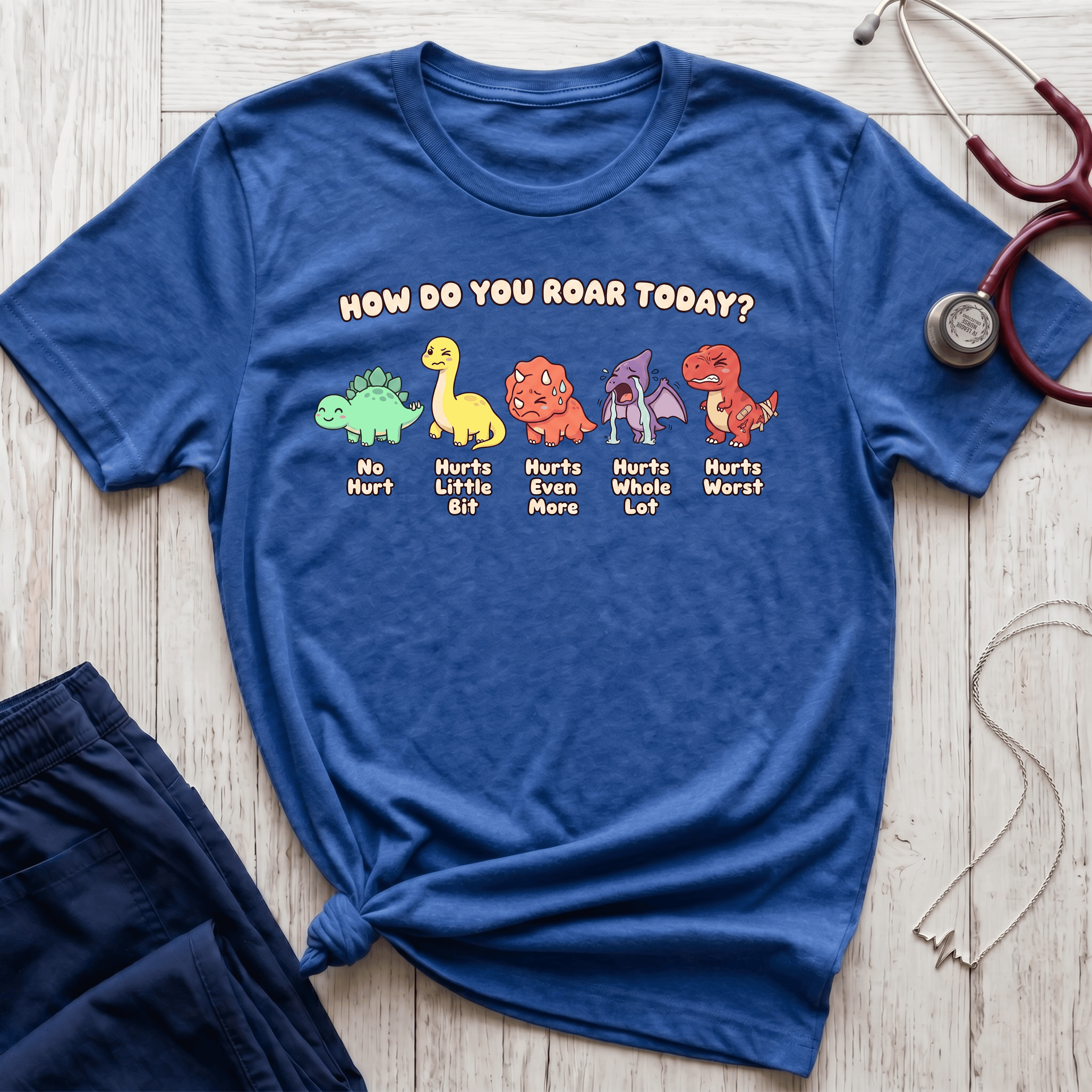 Dinosaur Pain Scale T-Shirt