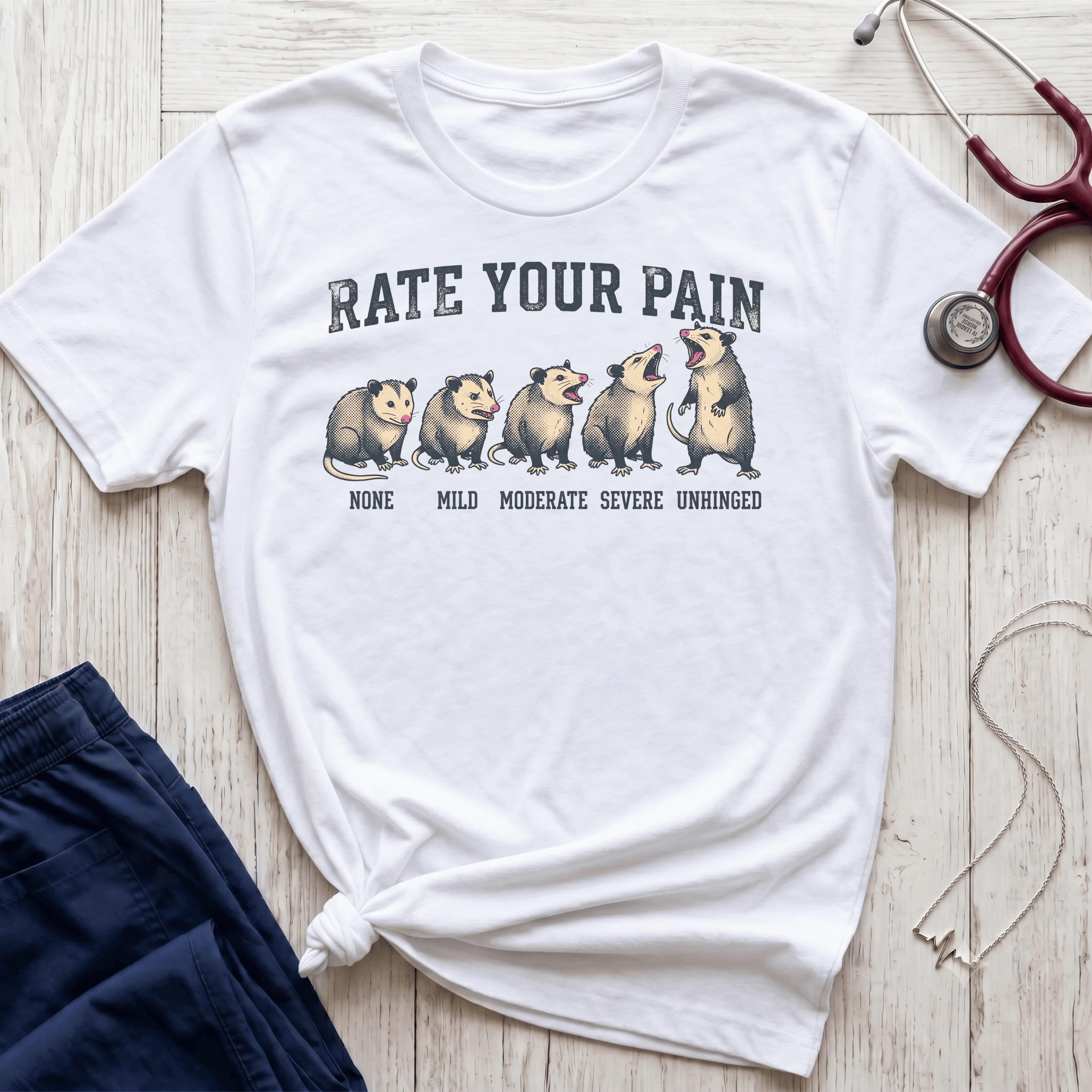 Opossum Pain Scale T-Shirt