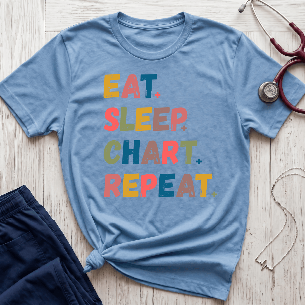 Eat Sleep Chart Repeat T-Shirt