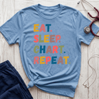 Eat Sleep Chart Repeat T-Shirt