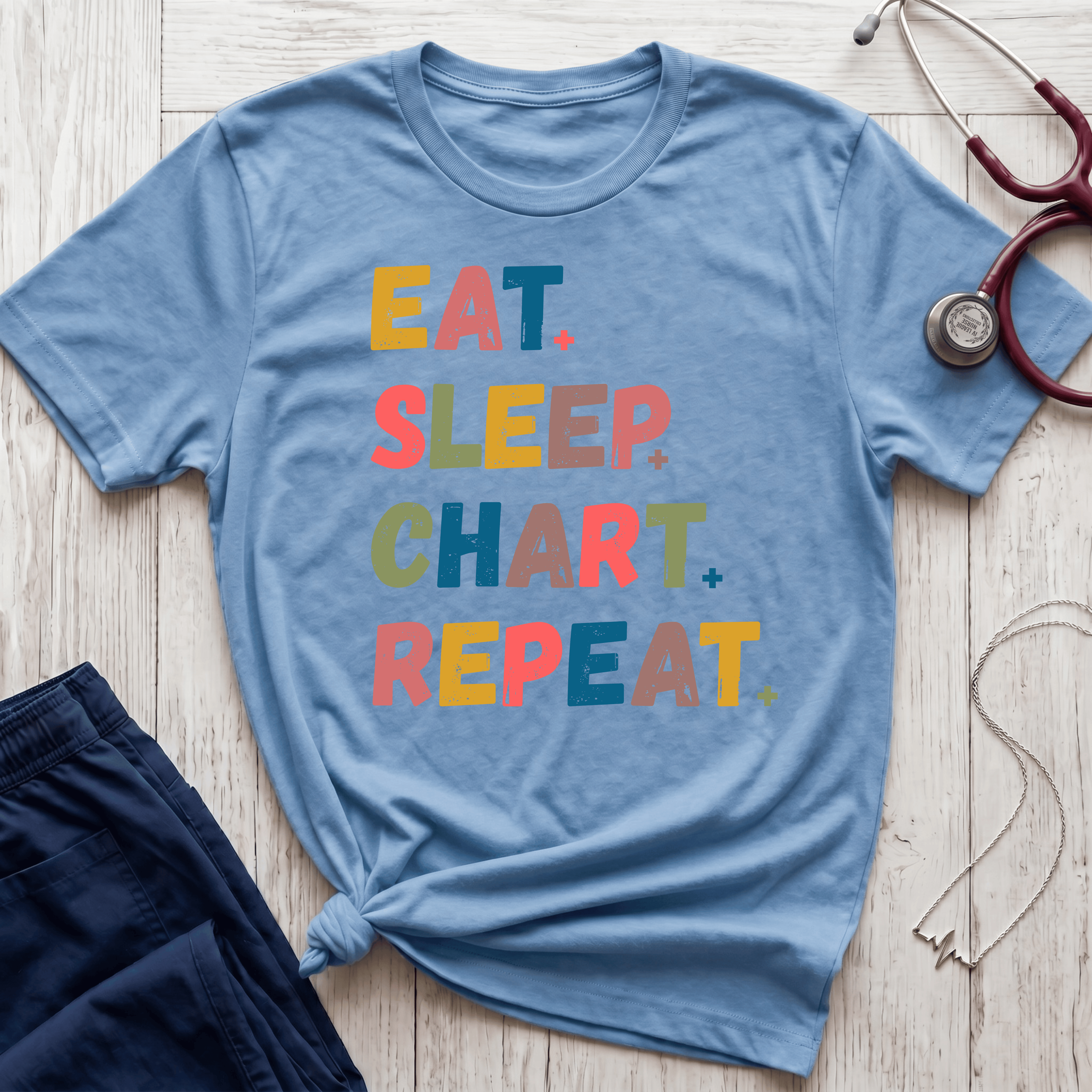 Eat Sleep Chart Repeat T-Shirt