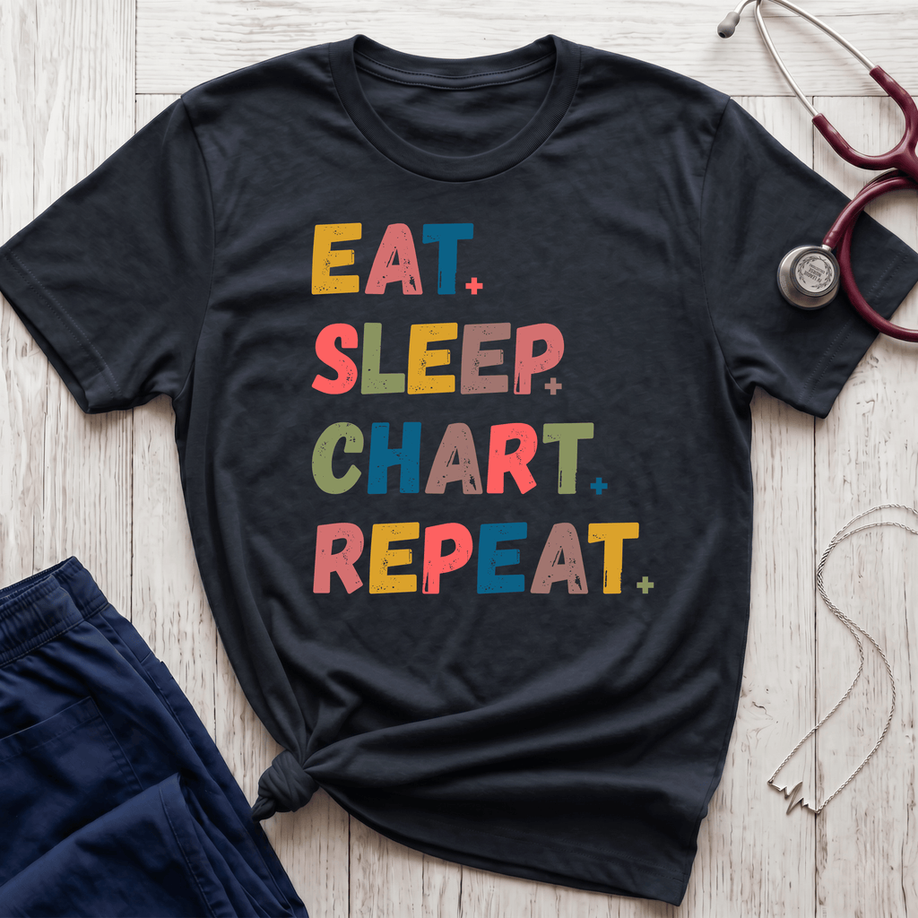 Eat Sleep Chart Repeat T-Shirt