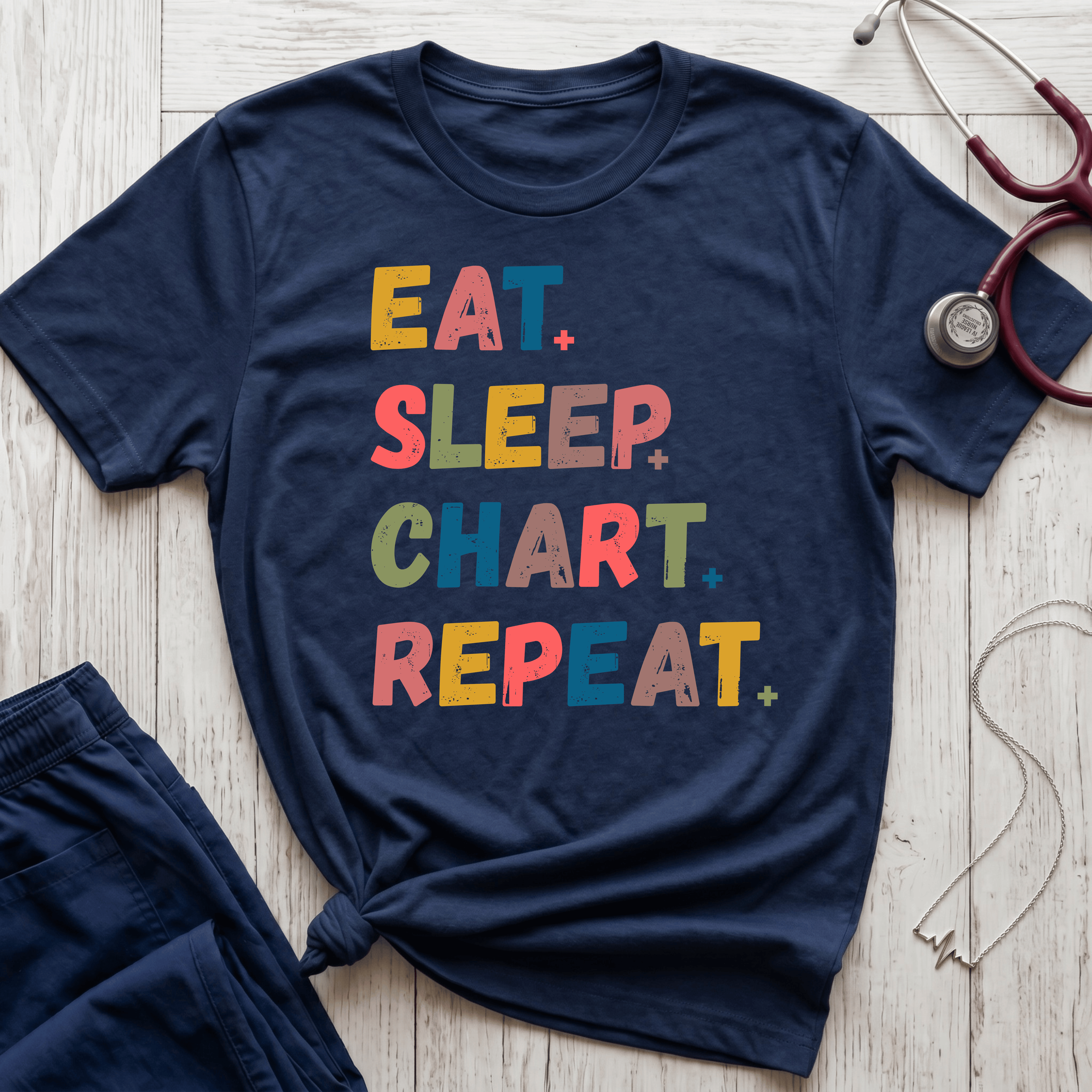 Eat Sleep Chart Repeat T-Shirt