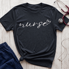 Nurse Script in White T-Shirt