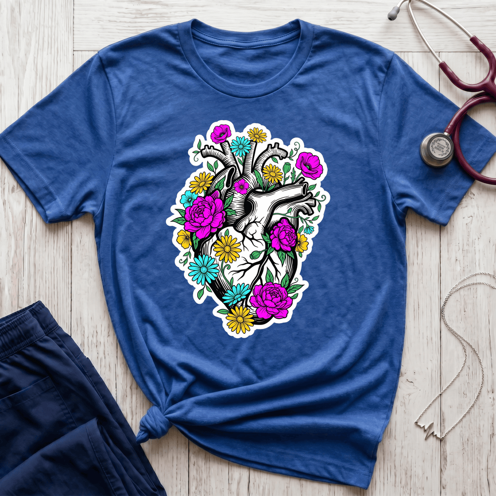 Bright Floral Heart T-Shirt