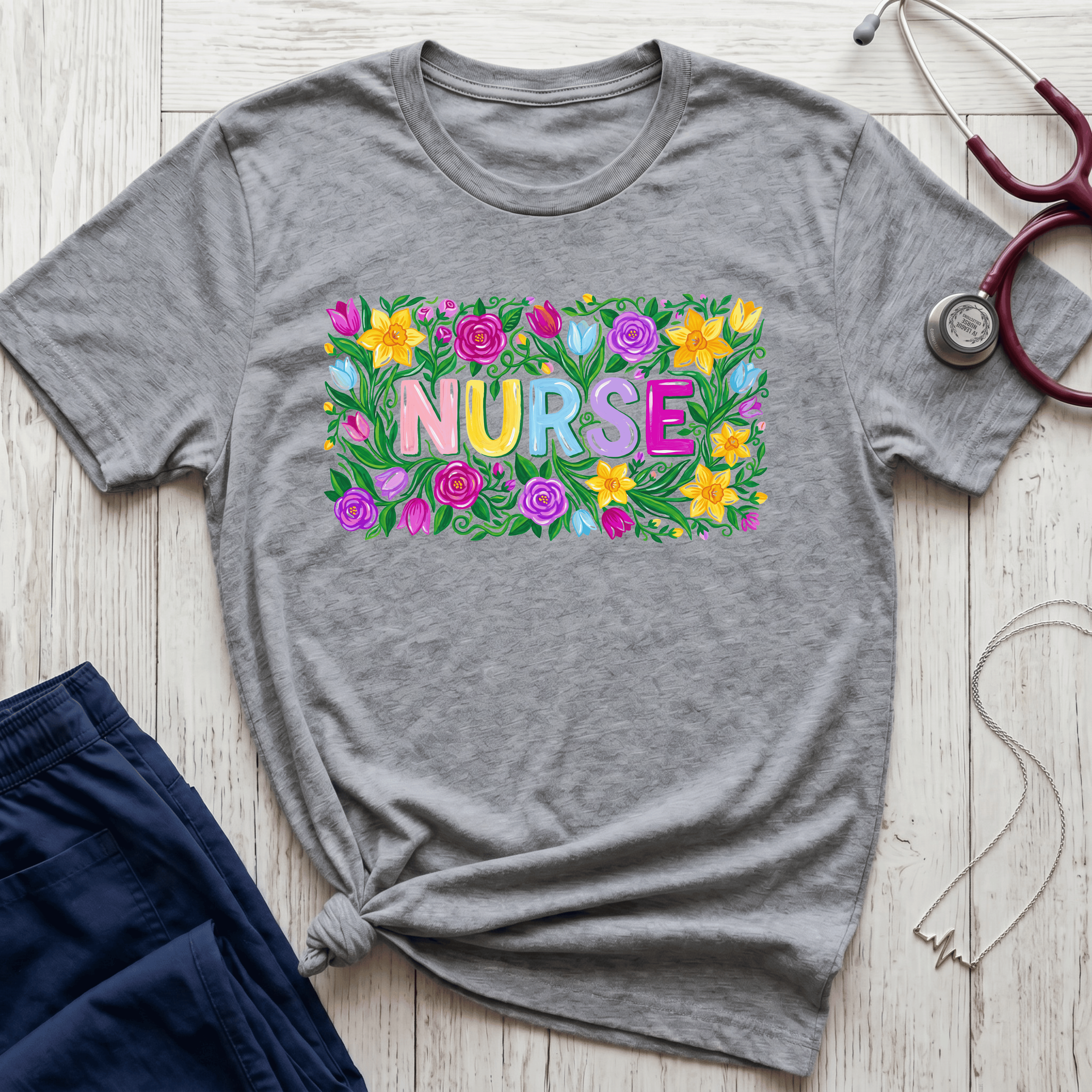 Nurse Flowers T-Shirt