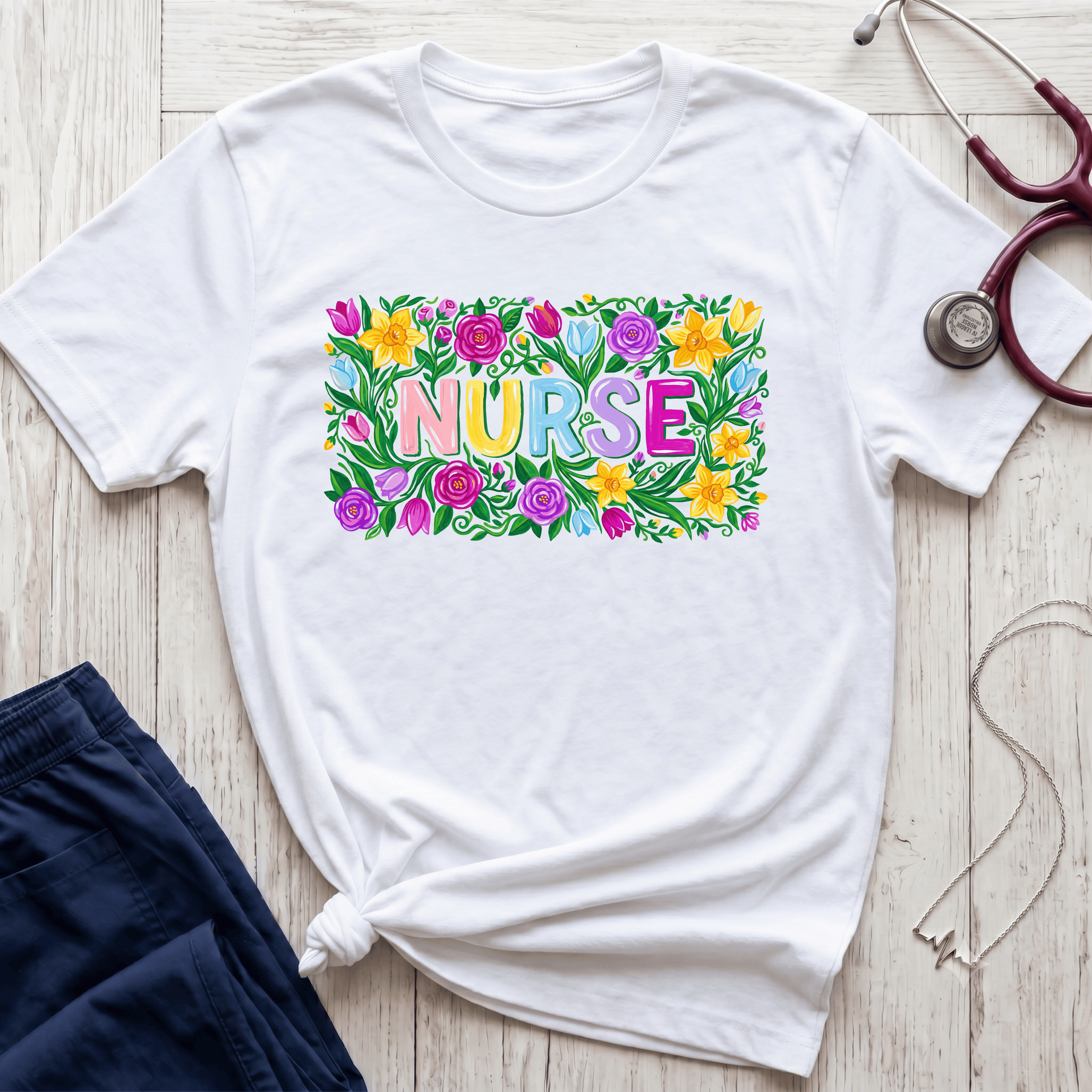 Nurse Flowers T-Shirt