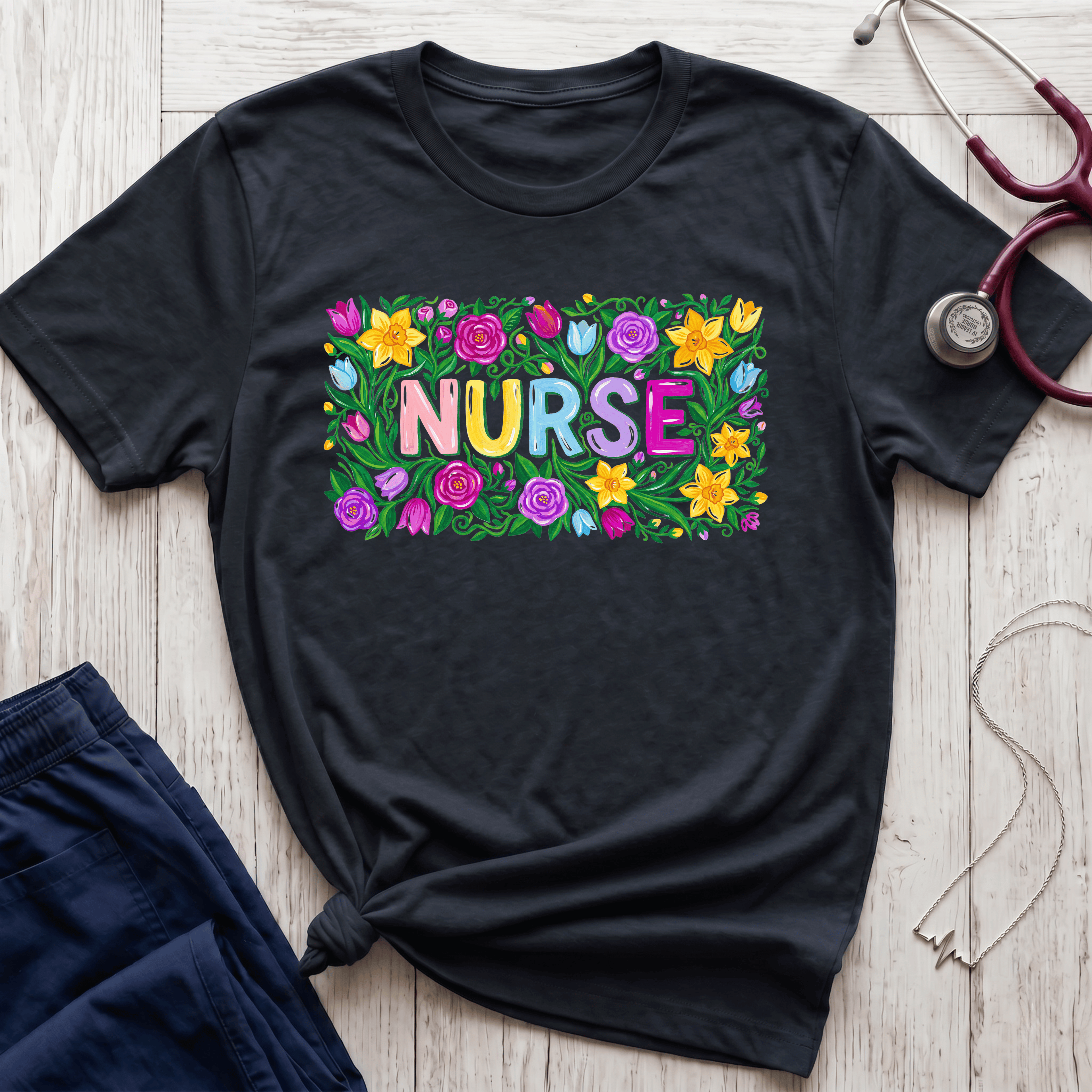 Nurse Flowers T-Shirt
