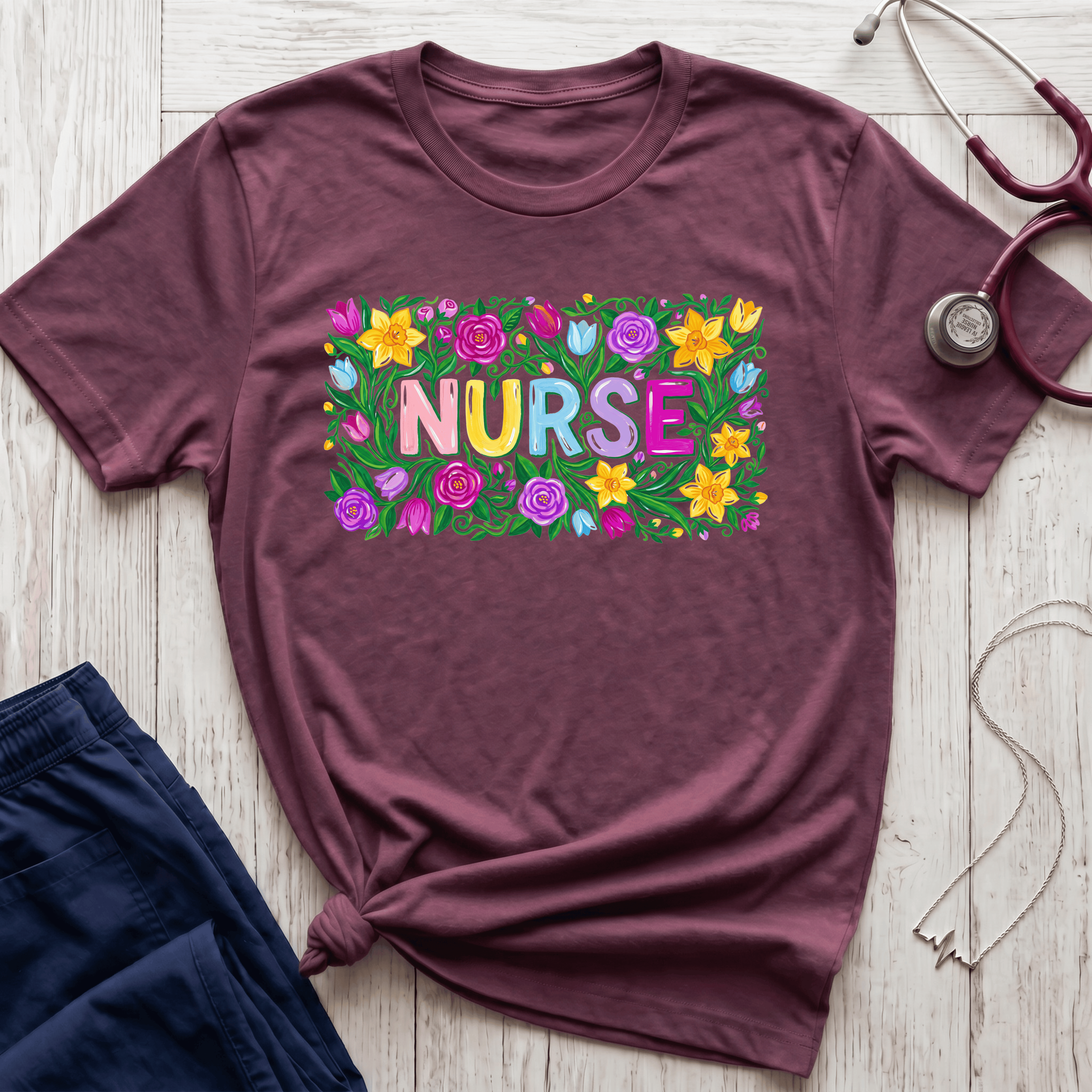 Nurse Flowers T-Shirt