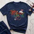 Fun Rainbow Cheetah Nurse T-Shirt