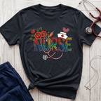 Fun Rainbow Cheetah Nurse T-Shirt