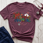 Fun Rainbow Cheetah Nurse T-Shirt