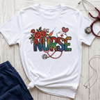 Fun Rainbow Cheetah Nurse T-Shirt