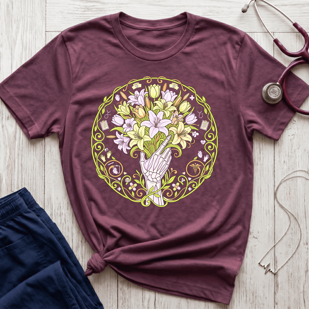Skeletal Hand Bouquet T-Shirt