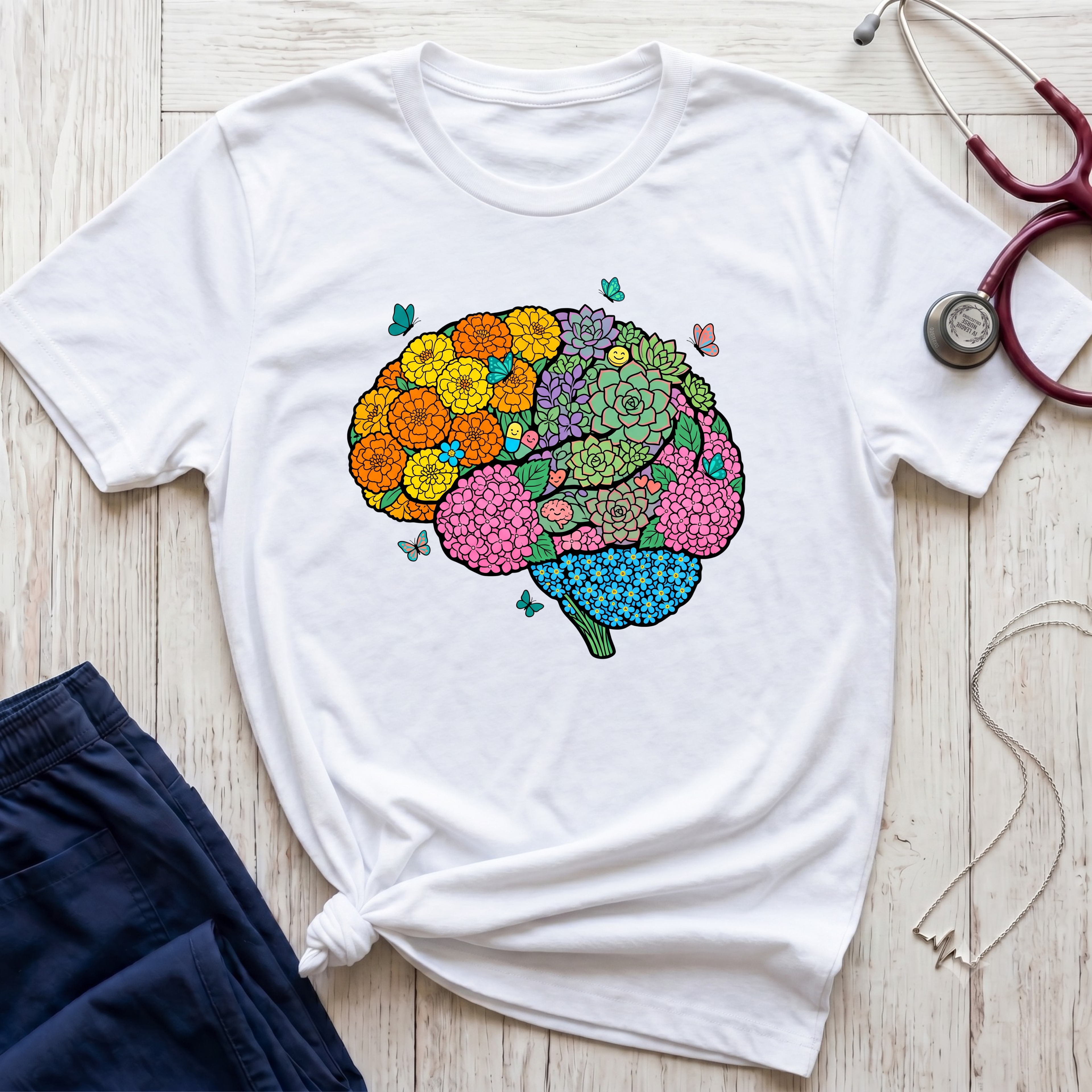 Floral Brain T-Shirt