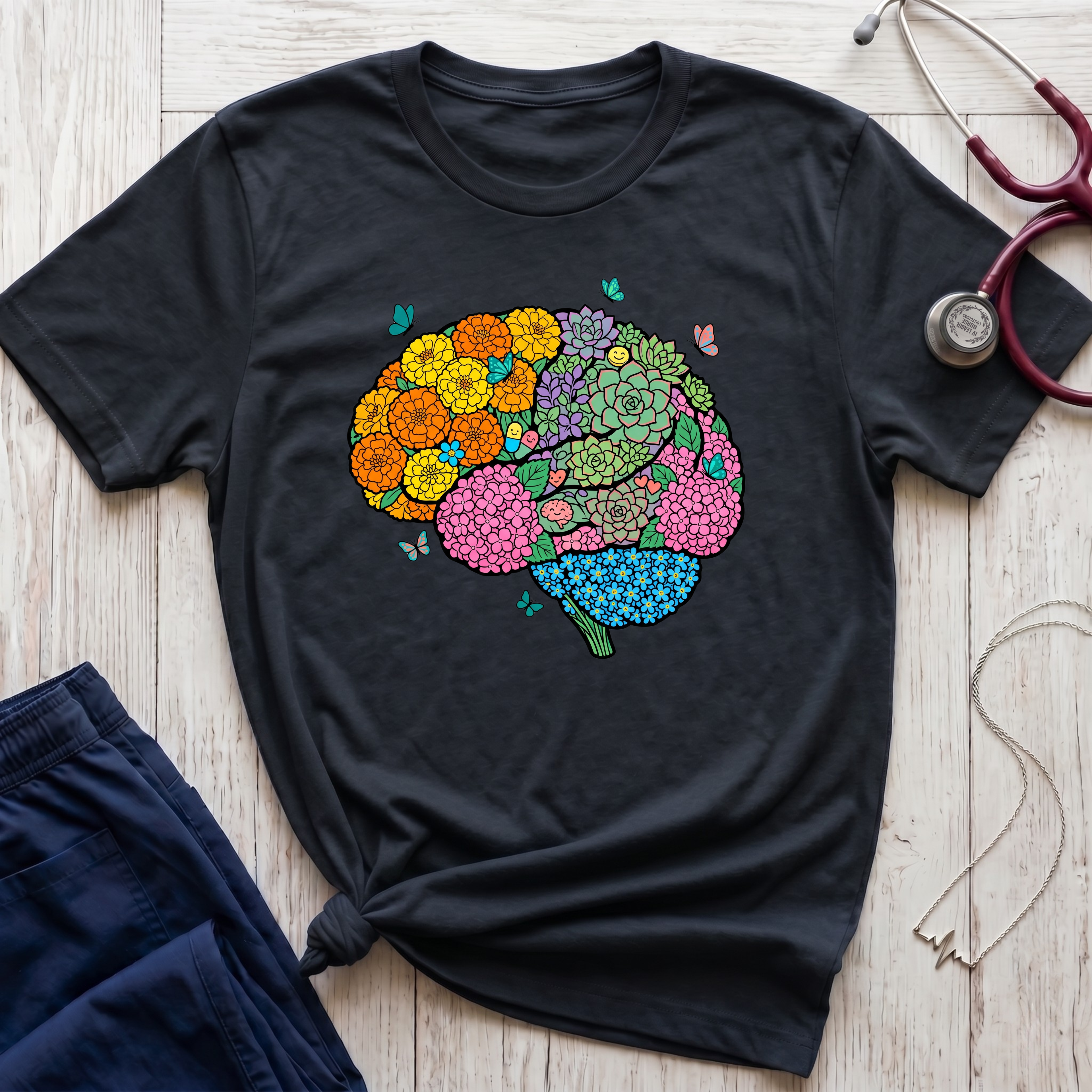 Floral Brain T-Shirt