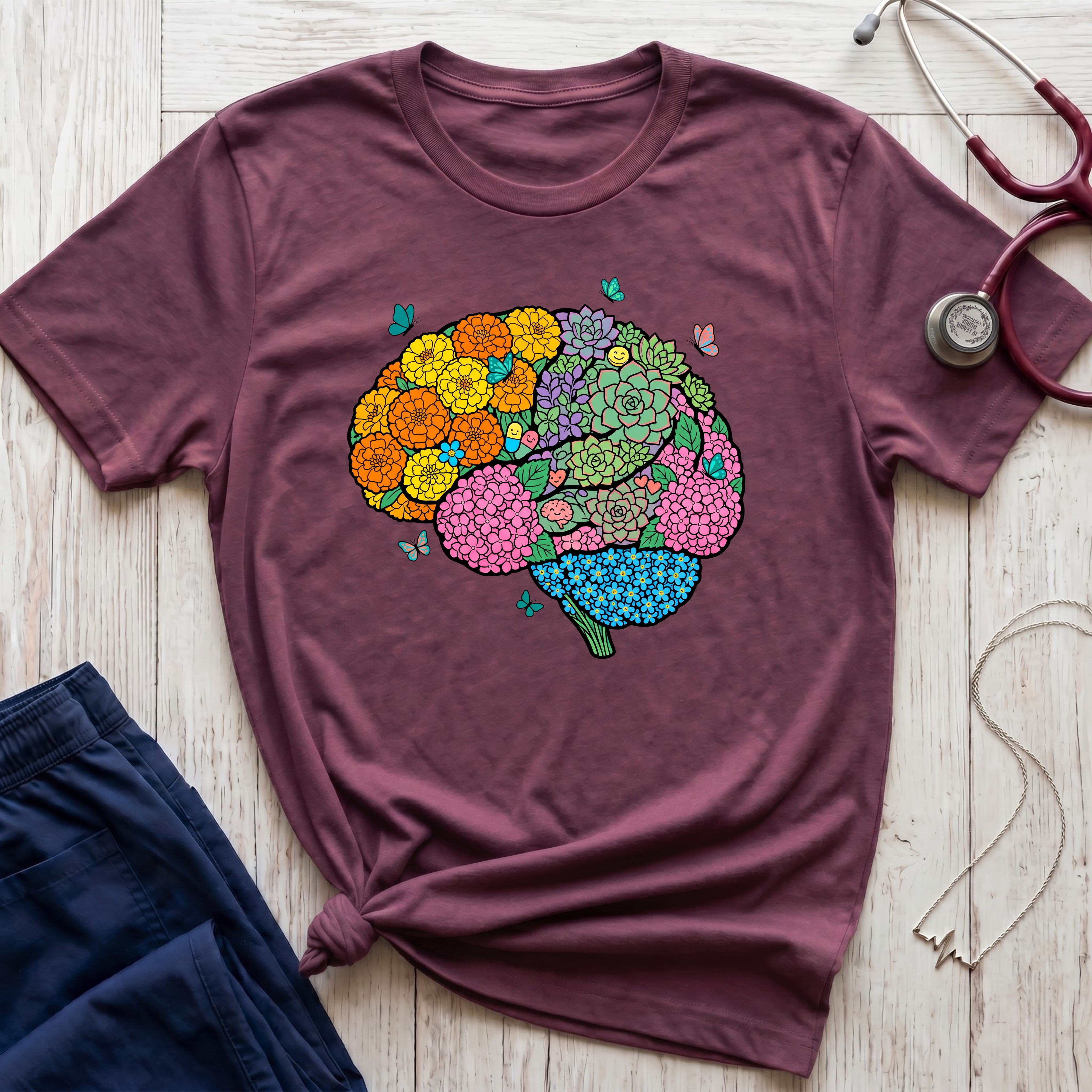 Floral Brain T-Shirt