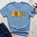 Groovy Bubble Letter Nurse T-Shirt