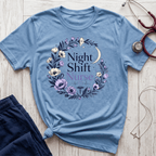 Nightshift Nurse Floral Moon T-Shirt
