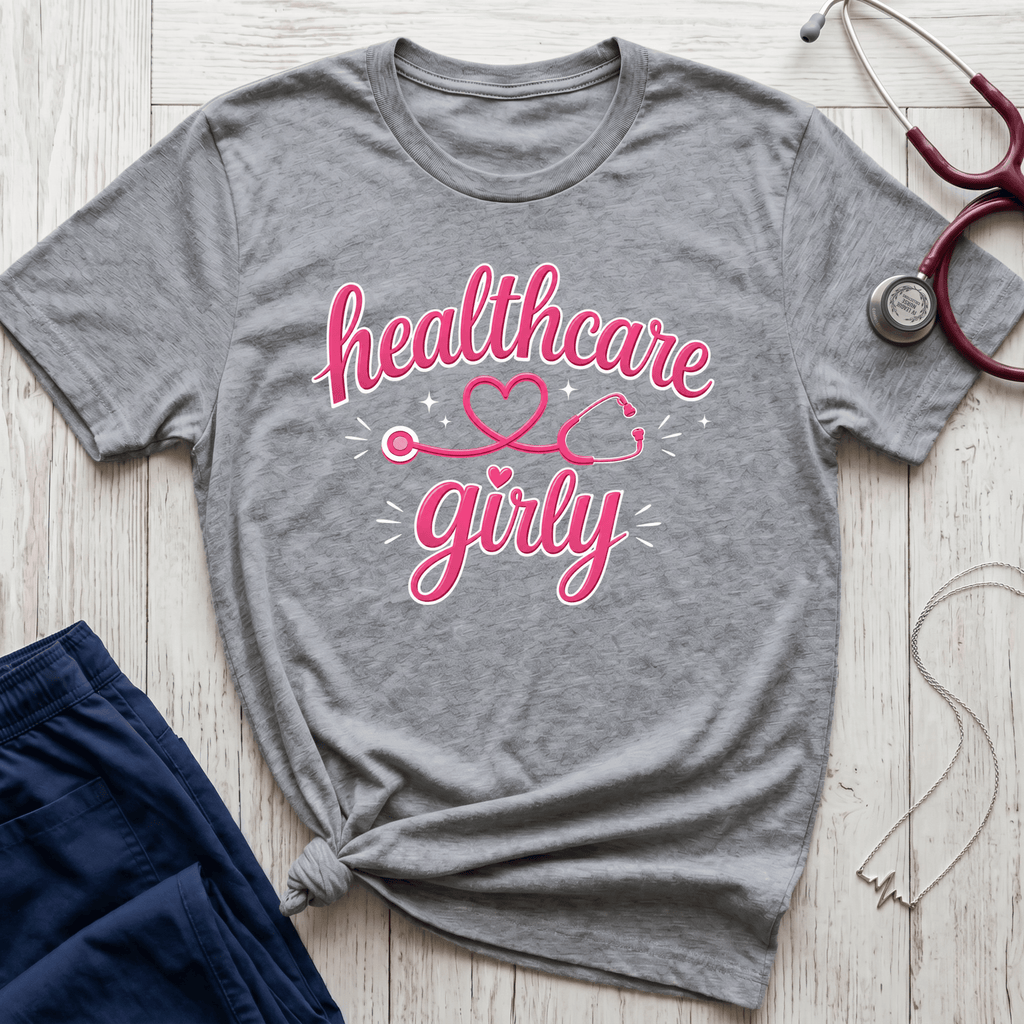 Healthcare Girly Stethoscope T-Shirt