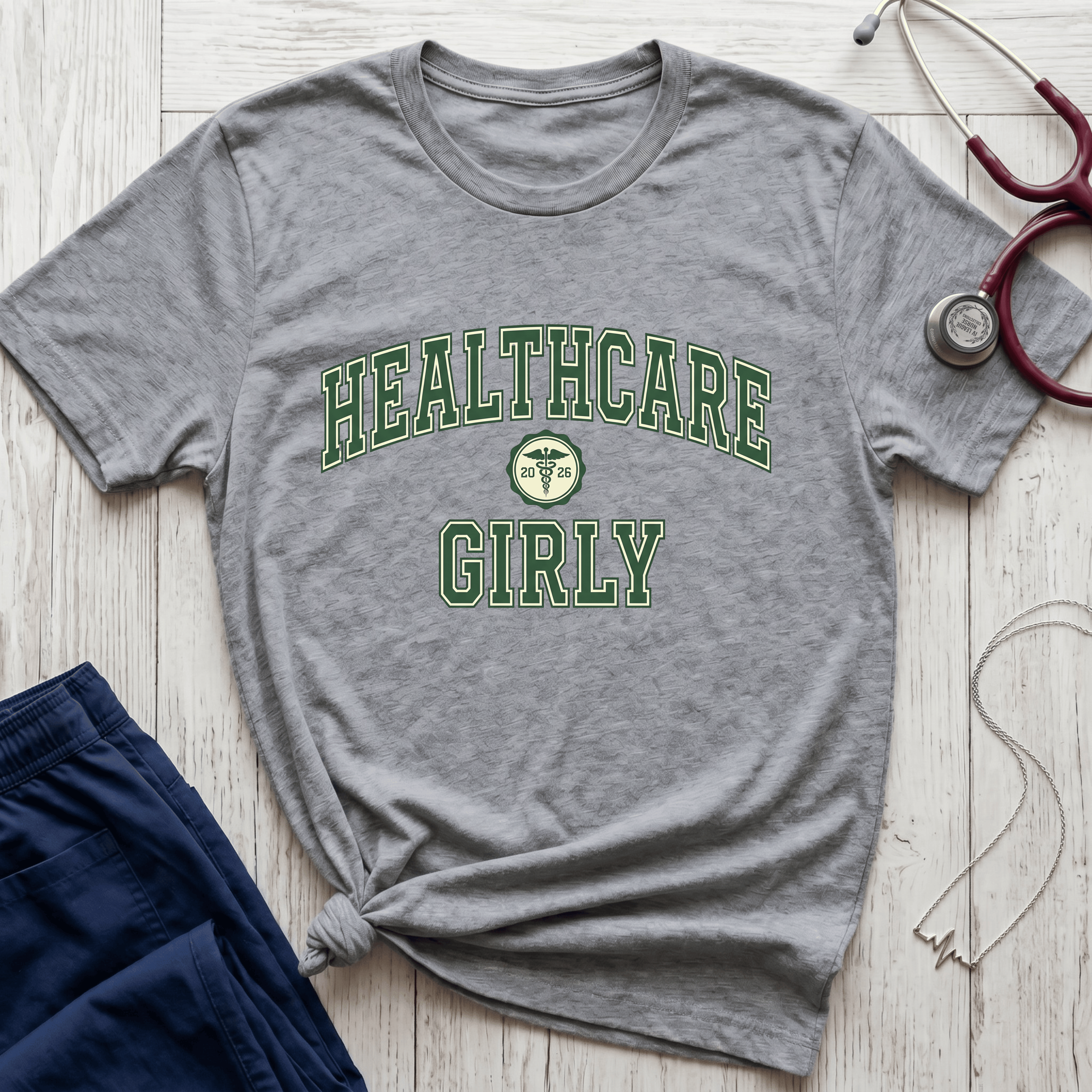 Green Healthcare Girly T-Shirt