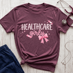 Pink Healthcare Girly T-Shirt