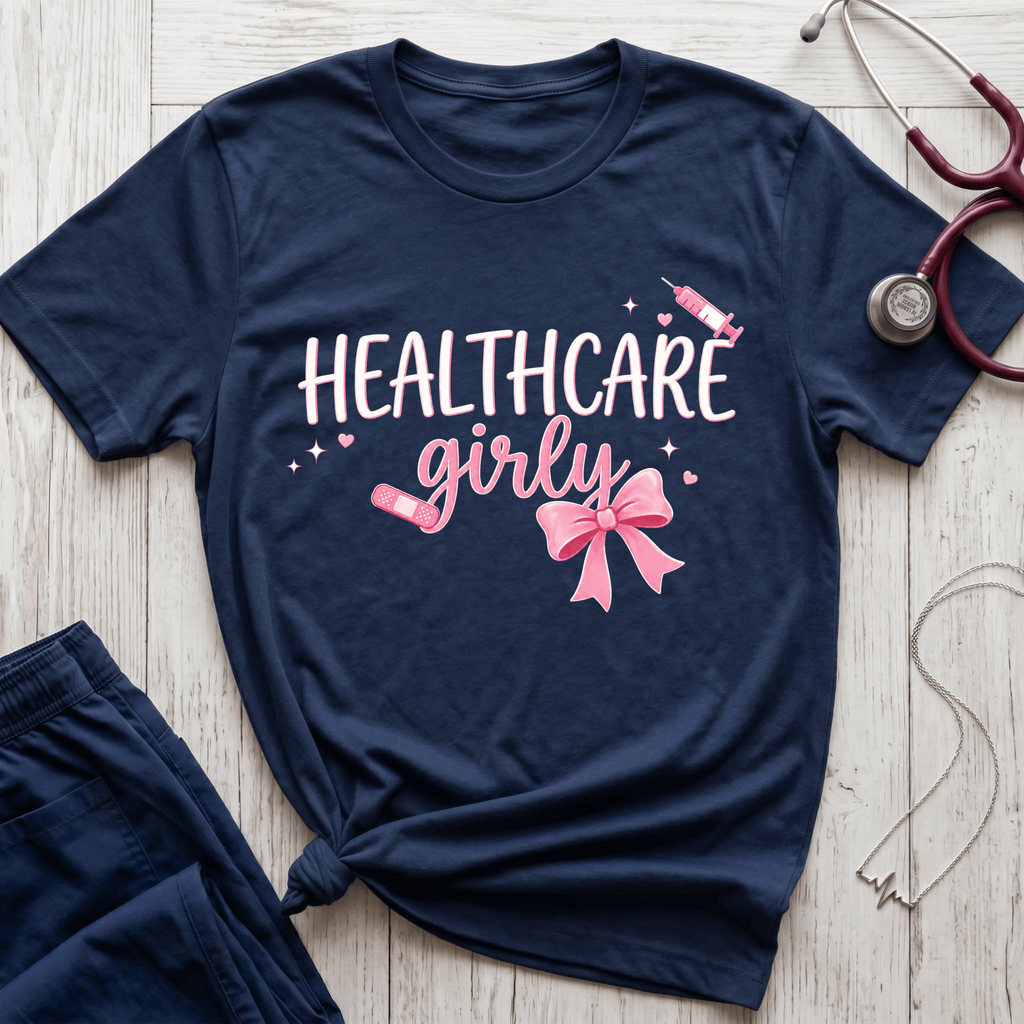 Pink Healthcare Girly T-Shirt