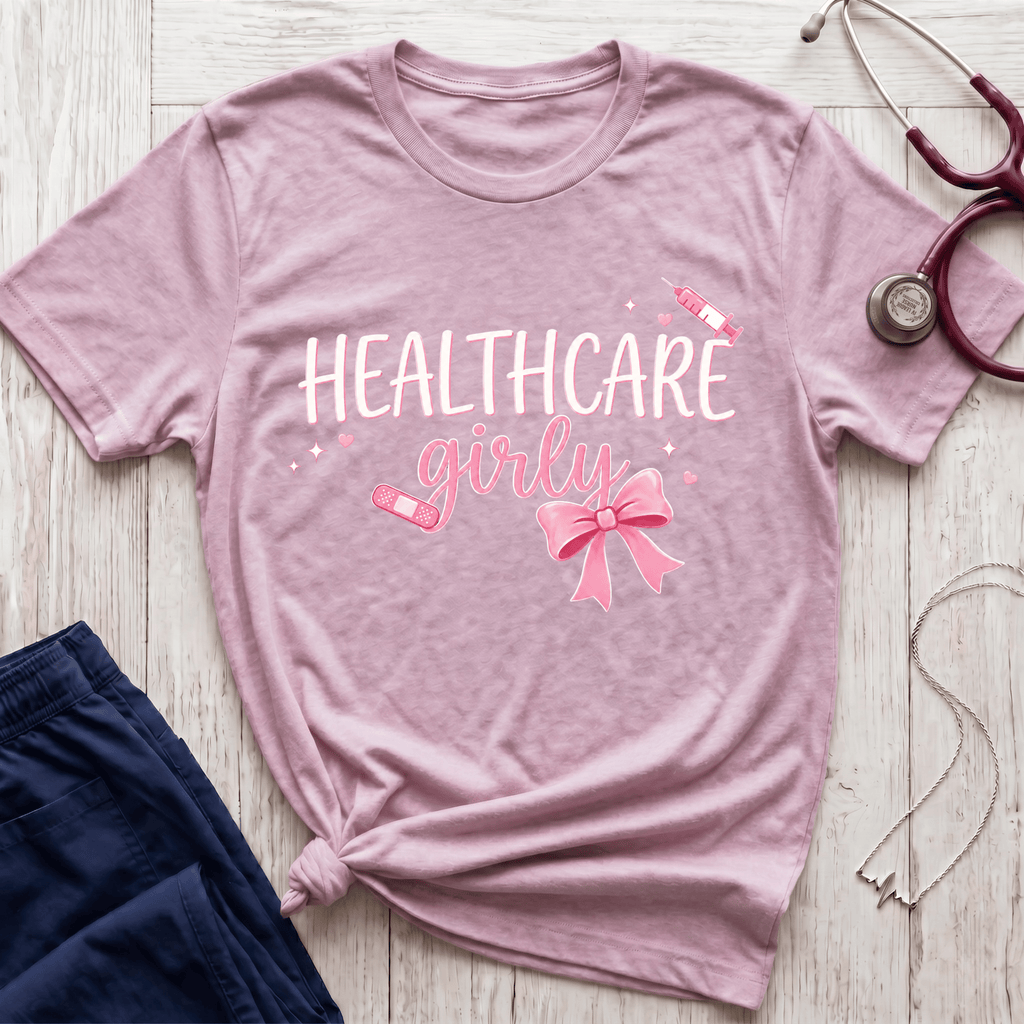 Pink Healthcare Girly T-Shirt