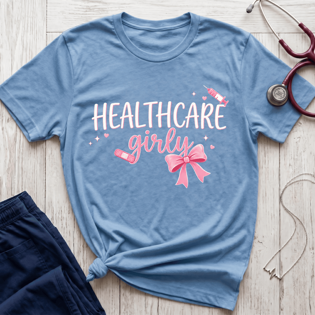 Pink Healthcare Girly T-Shirt
